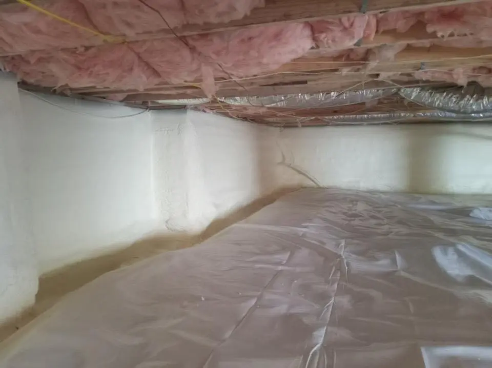 Crawl space encapsulation with closed-cell spray foam for Attic Insulation in Grand Prairie